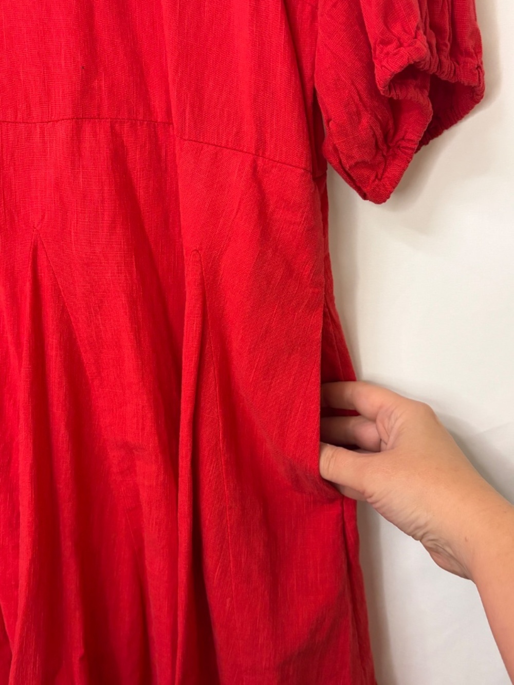 Universal Thread Red Bell Elbow Sleeve Mini A-Line Godet Dress XL - Picture 8 of 10